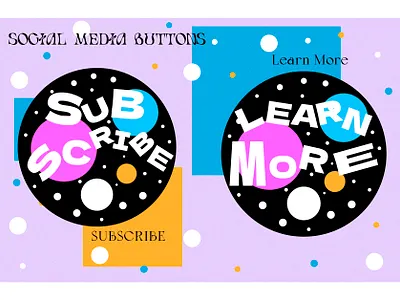 Social media buttons branding button buttons graphic buttons graphic design icons illustrator learn more icon logo social social media social media buttons social media icons subscribe icon ui web web buttons
