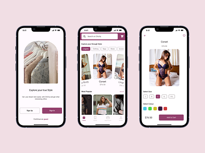 Chicity app design homepage ui design