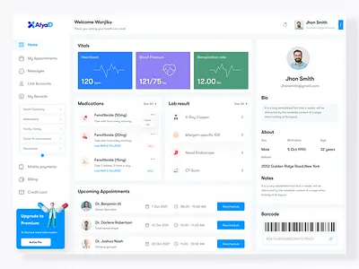Medical Dashboard clinic dashboard design doctor health healthcare hospital medical medicine minimal nurce test ui ui design uiux web web app web application web ui website