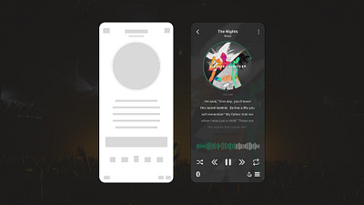 #009 - Music Player | 100 days UI challenge 009 100daychallenge dailyui design graphic design music player the nights ui ux