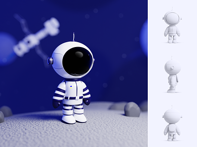3D Astronaut Illustration 3d aliens art astro astronaut cartoon character cosmonaut design explorer illustration planet space