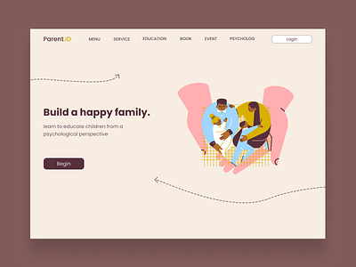 Parent.ID design figma graphic design landing page mobile simple ui ux