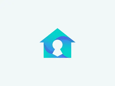 Home security Logo abstract logo brand identity branding home logo home security house logo logo modern logo real estate safety security management typography