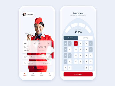 Turkish Airlines Mobile App airlines airplane airways android app booking cabin design flight ios iphone mobile search seats select tickets ui ux