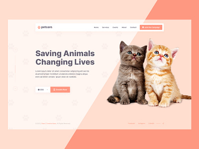 Pet Care design figma graphic design homepage design illustration landing page logo petcare petshop ui uiux website website design wordpress