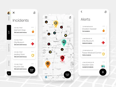 Incident Alert! app mobile app design typography ui ui design ux