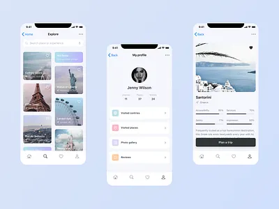 Travel Mobile App app app design booking design ios mobile mobile design mobile ui profile tourism travel travel agency travel app trip ui ux vacation
