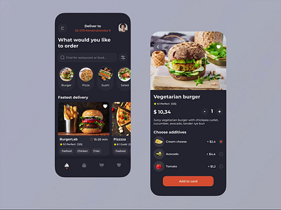 Cooking App concept cooking courier delivery app design food mobile ui