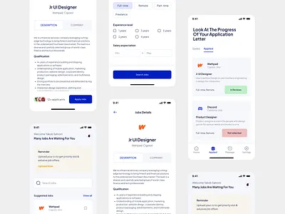 Gawe - App Jobseeker app careers find job job sekeers jobs ui ux web design