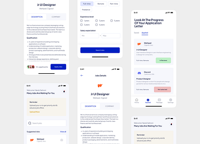 Gawe - App Jobseeker app careers find job job sekeers jobs ui ux web design