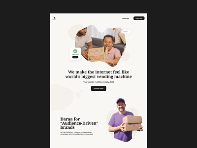 Daraa - Landing Section desktop landing page ui ux web website