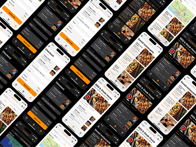 Food delivery app app application clean concept dark delivery design food delivery fooddelivery interface ios iphone light mobile online ui ui design uidesign uiux user interface