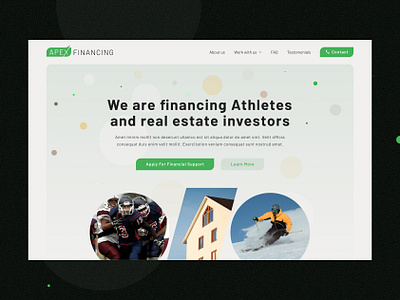 Financing website UI bank bank card banking banking app design digital banking finance finance app financial fintech home page landing page mobile banking money ui ux web web design website website design