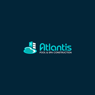 Atlantis Pool and Spa Construction Logo branding logo logo design pool logo spa logo