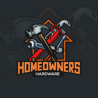 Logo Design for Homeowners Hardware branding design graphic design hammer handy home logo logo design branding tools vector wrench