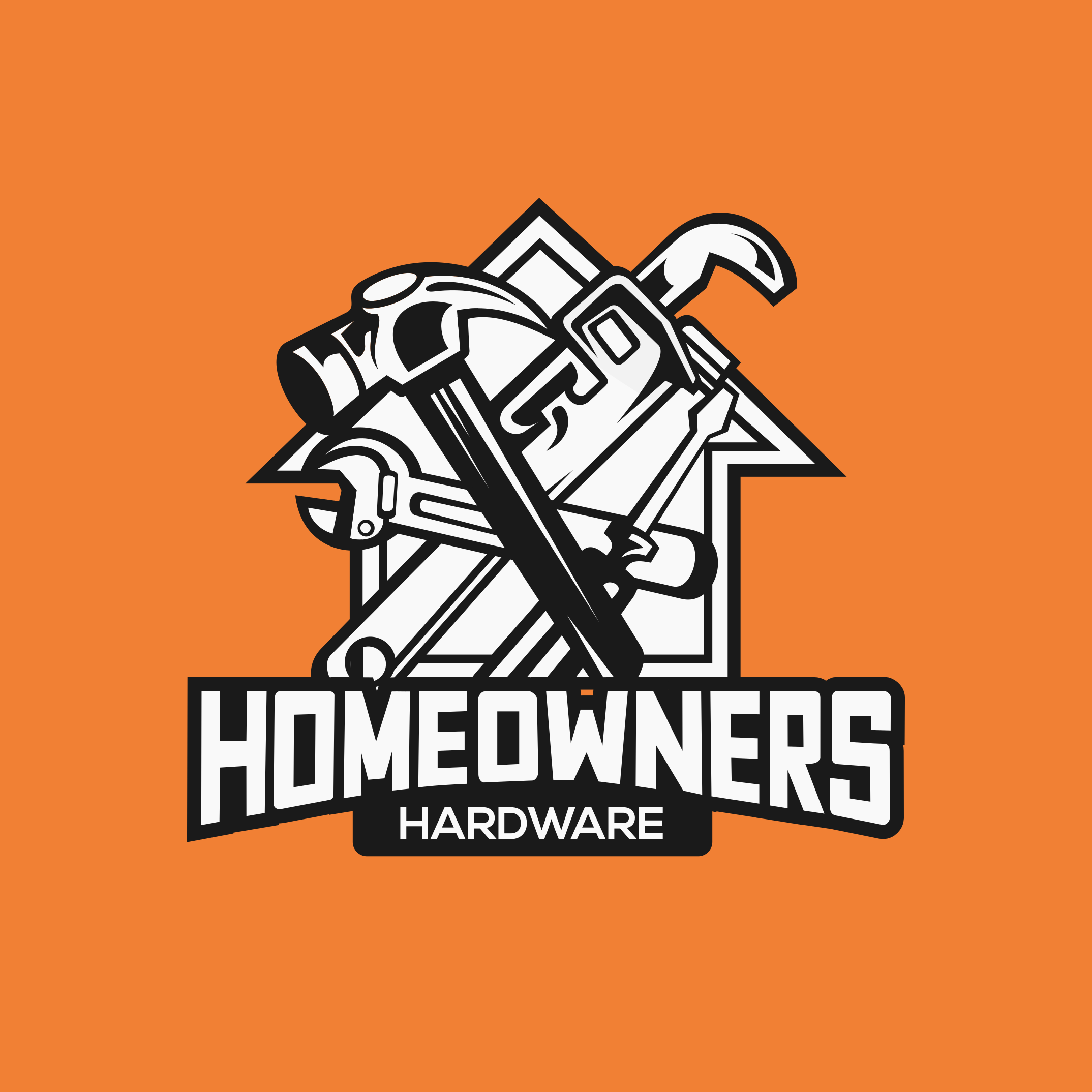 Logo for hardware tools Royalty Free Vector Image
