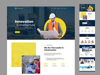 Construction Agency Website UI Templated Design appdesign branding figma graphicdesign landingpage mobiledesign productdesign prototype templatedesign ui uidesign userexperiencedesign userinterfacedesign ux uxdesign uxresearch visualdesign webdesign webdevelopment wireframes