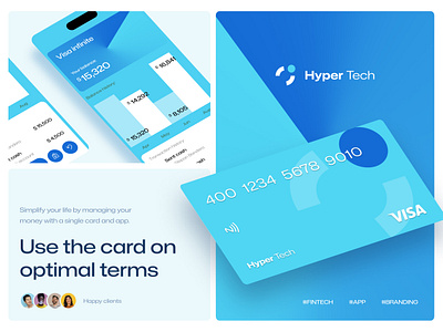 Branding for fintech app I Hyper Tech logo, typography, icons branding buttons dashboard e banking finance fintech fintech app fonts interface login management minimalism statistics ui user interface ux