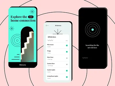 All devices in one place - IoT concept app concept app iot smart home ui ux visual