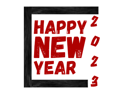 HAPPY NEW YEAR 2023 - SIMPLE VINTAGE TRENDY WORDING 2023 aesthetic chinese chinese new year design happy new year happy new year 2023 happy new year quotes happy new year wishes hello 2023 lucky new year celebration new year resolution new years eve red simple trendy typography vintage welcome 2023