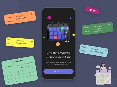 Mobile Calendar App Design application design brand brand identity branding calendar app calendar app ui design graphic design mobile app design mobile application mobile calendar app ui ui design ui ux design uiux ux design visual identity
