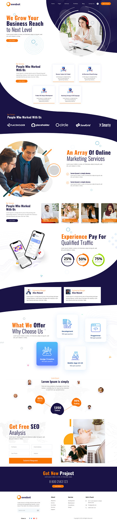 Agency Website Design agency website business website company website frontend design graphic design landing page photoshop template psd template ui design web design website design website template