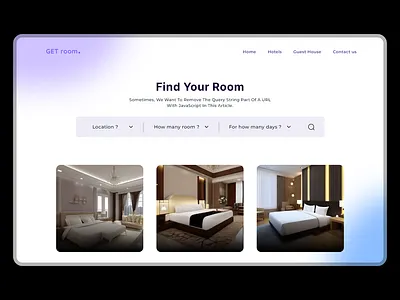 GET room - Hotel room searching UI Concept booking concept design hotel room search searching ui ux website