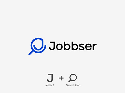 Jobbser Logo branding clean job logo logo design mark minimalist modern search trendy