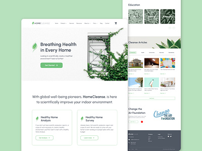 HomeCleanse Website Design design figma landing page ui ux web design website