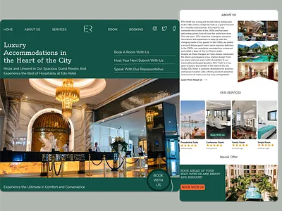 HOTEL LANDING PAGE design graphic design logo ui ux