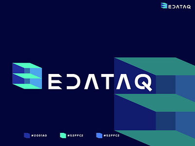 EDATAQ brand identity abstract app icon app logo brand design brand indentity branding clean logo custom logo design gradient graphic design icon illustration logo marca minimalist logo modern square tech logo vector