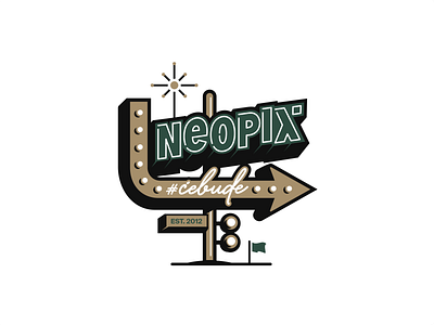 Neopix sign branding design font icon illustration led letters logo mark neon neon sign night retro sign road sign sign sticker typo typografy vector vintage