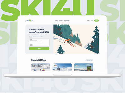 ⛷Ski4U - Booking website UI/UX Design android app design development ecommerce illustration ios mobile ui ux website