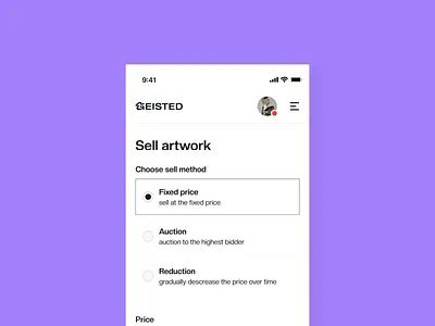 Geisted – Mobile experience animation app auction bid crypto figma marketplace nft product design purchase ui animation ux animation web3