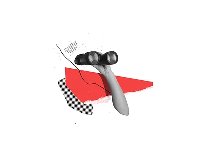 Search binocular collage collage art collage digital collage maker collageart design graphic graphicdesign illustration paper red ripped search