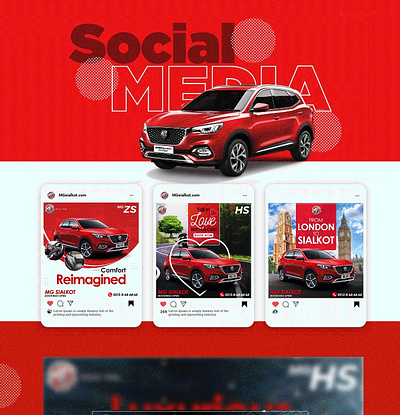 MG CARS SOCIAL MEDIA branding design graphic design illustration logo ui uiux ux vector website design