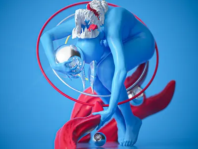 Control 3d c4d design freak illustration monster nft octane render zbrush