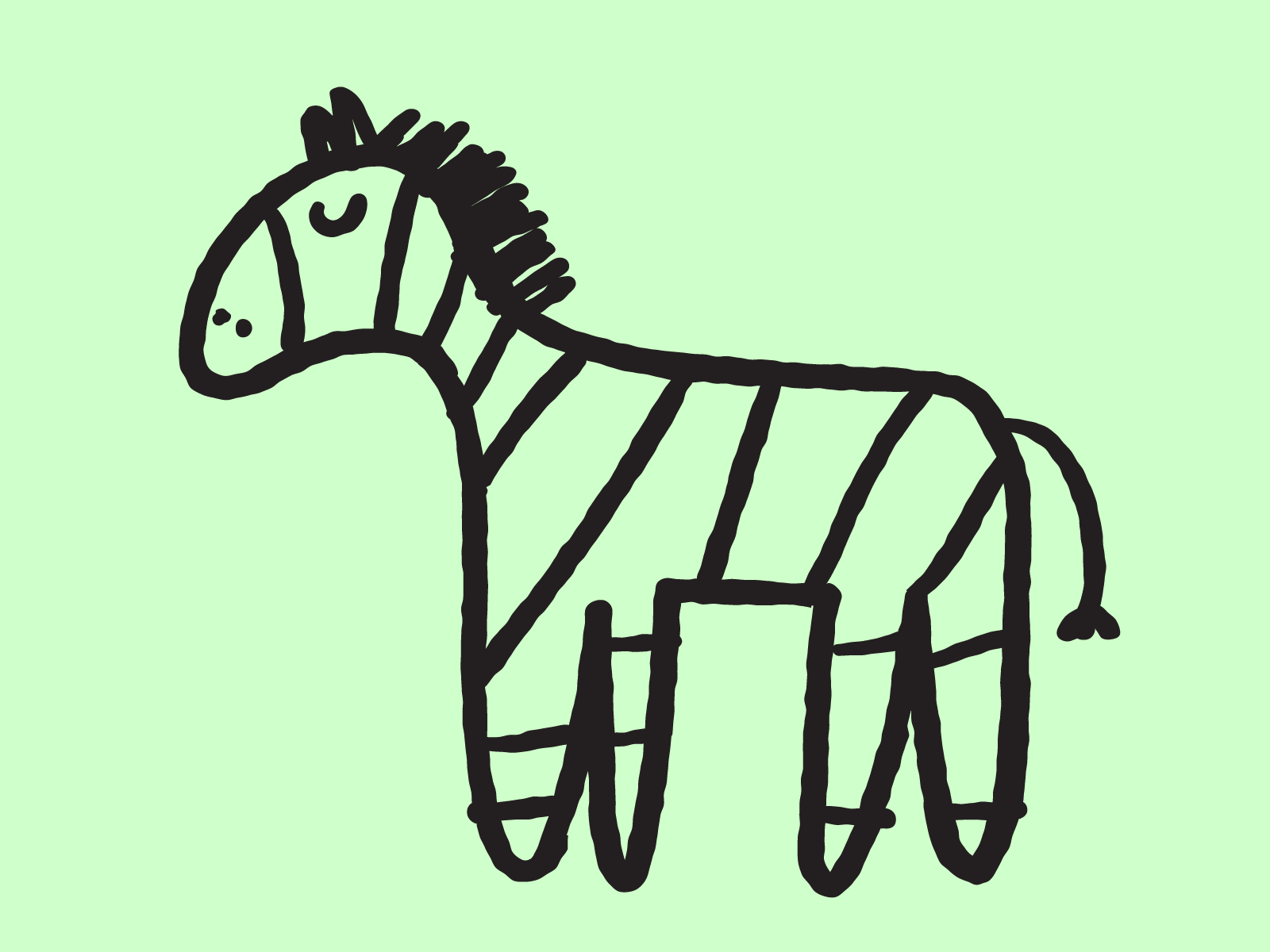 Zebra animal art branding children design flat icon illustration kid logo mark sticker symbol ui vector zebra