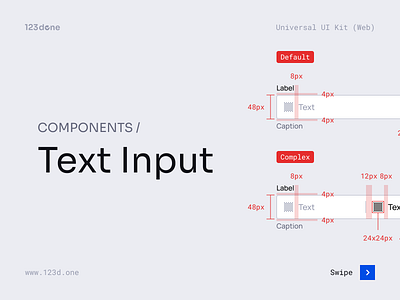 Text Input | Universal UI Kit (Web) 123done clean component design system figma form input measure minimalism text input tips tutorial ui ui tips uikit universal ui kit (web)