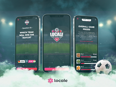 Locale Fantasy Football Club - Campaign 2022 app betting branding campaign delivery food football graphic design qatar saas soccer stadium ui voting world cup