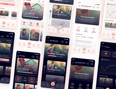 Therapy | UX UI App Take care of your emotions. design minimal ui user experience user interaction user interface ux web