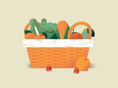 Irritec - video basket daniele simonelli dsgn fruit fruit basket illustration nature texture vegetable basket vegetables vimini