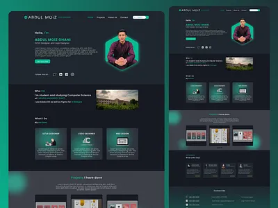 PORTFOLIO DESIGN | WEB DESIGN landing page portfolio design portfolio developer portfolio expert ui ui ux design ui ux porfolio ux web design website and mobile design website designer