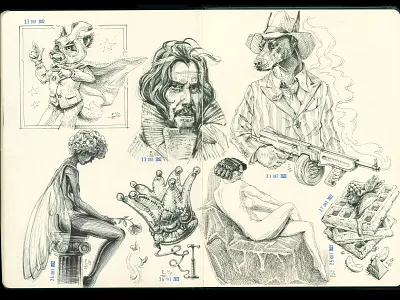 Inktober '22 21-27 [ink drawing] character crosshatching drawing etching graphic illustration ink inktober sketch sketchbook traditional art woodcut