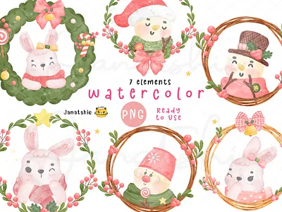 Sweet Christmas watercolour
