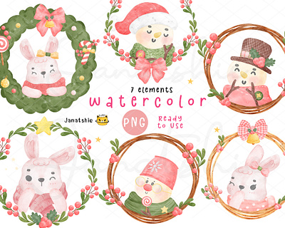 Sweet Christmas watercolour