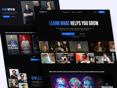 Learn it - Landing Page landing page ui design ux ui website
