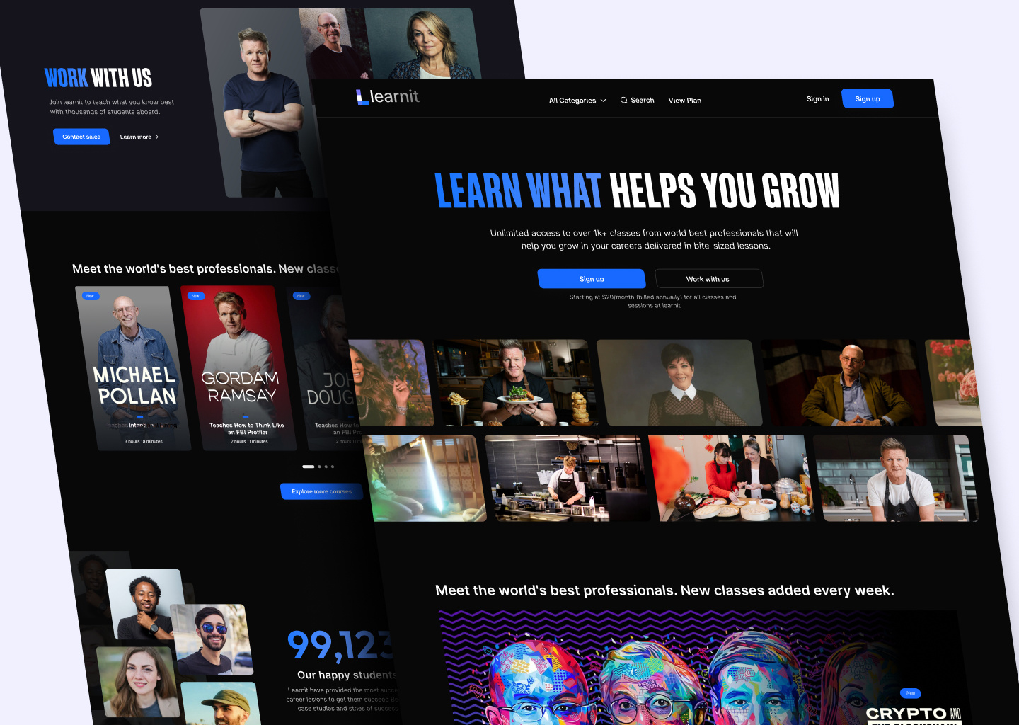 Learn It Landing Page By Zain Shah On Dribbble