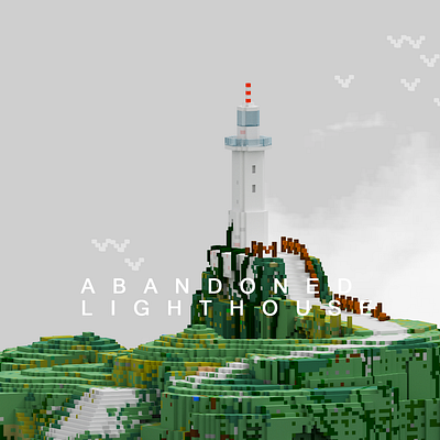The Abandoned Lighthouse || Voxel art game design level design magica voxel magicavoxel minimal minimalart pixel art pixelart voxel art voxelart