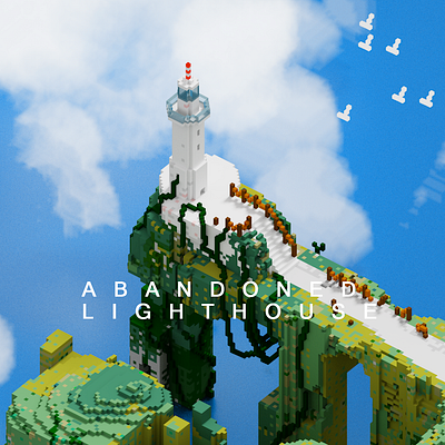 The Abandoned Lighthouse ||| Voxelart landscape level design magicavoxel pixelart scene stylizedart voxel art voxelart